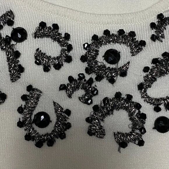 RUBY RD Petite Beaded Embroidered Sleeveless Tank Top PM - Picture 7 of 9